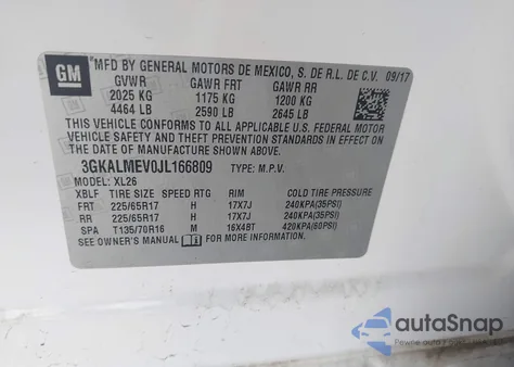 2018 GMC Terrain Sle from USA, damaged, VIN 3GKALMEV0JL166809